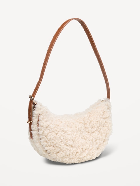 Shearling Mini Crescent Bag