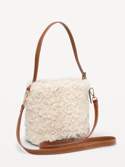 Small Shearling Bucket Bag