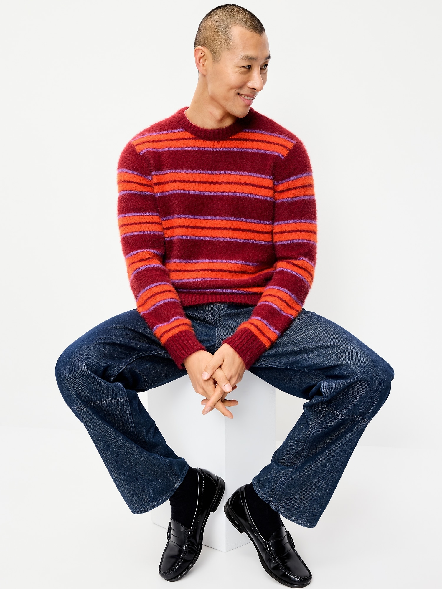 Striped Crew-Neck Sweater