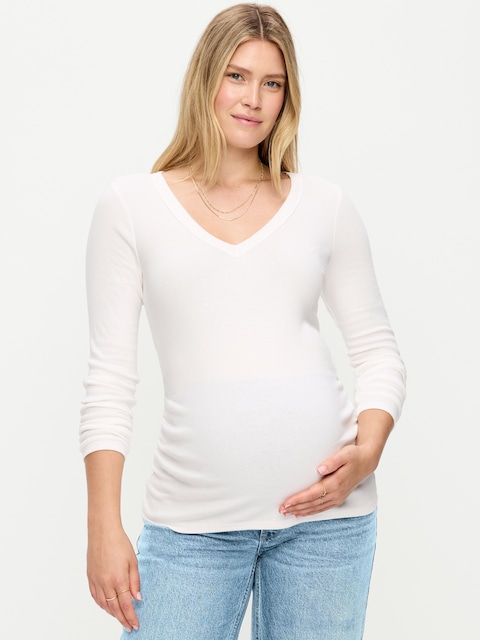 Maternity Snug Long-Sleeve V-Neck T-Shirt
