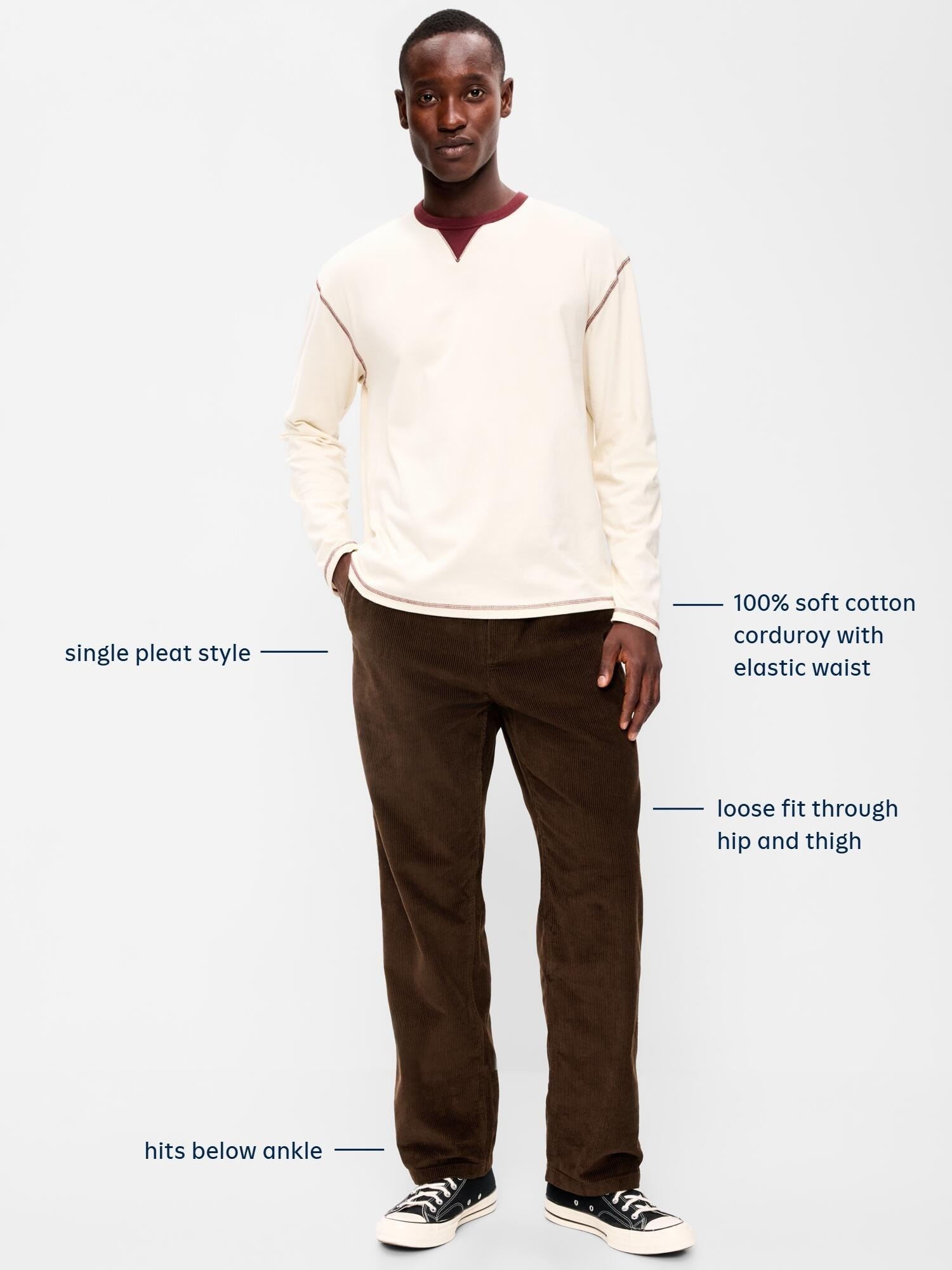90s Loose Corduroy Pants