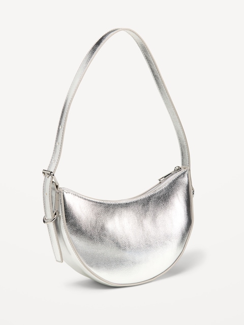 Metallic Mini Crescent Bag