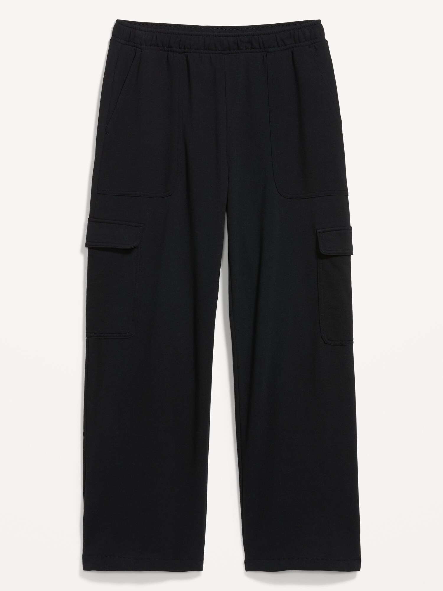 Женские спортивные брюки карго Old Navy SoComfy с высокой талией широкие, цвет: Чёрный — фото 2