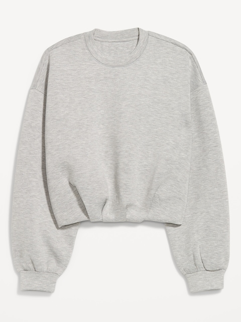 Bounce Fleece Bubble-Hem Sweatshirt