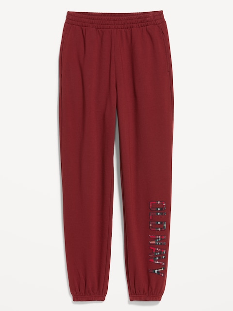 High-Waisted Cinched-Ankle Sweatpants