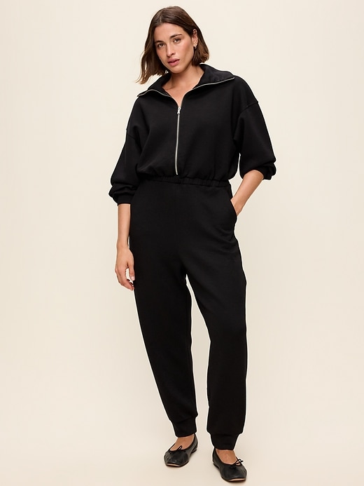 Bounce Fleece Long-Sleeve Jumpsuit
