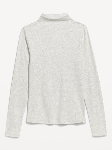 Snug Long-Sleeve Mock-Neck T-Shirt