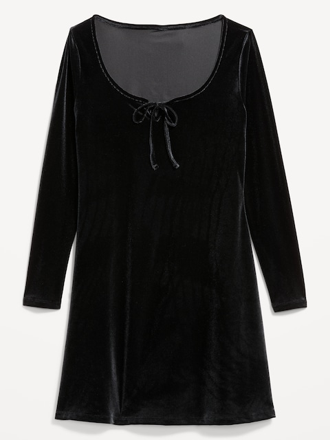 Velvet Fit & Flare Mini Dress