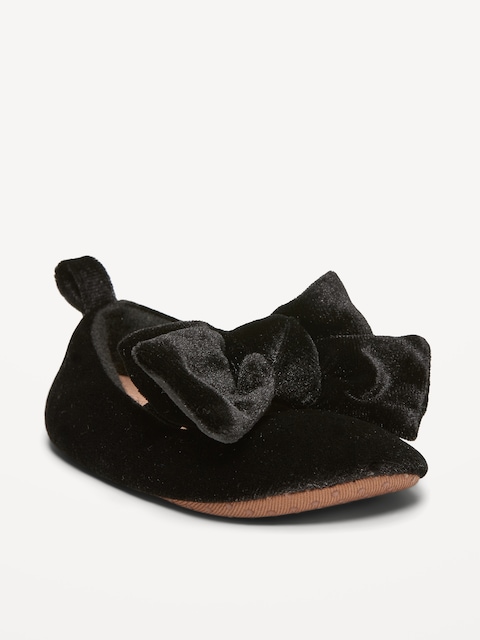 Velvet Bow Ballet Flats for Baby