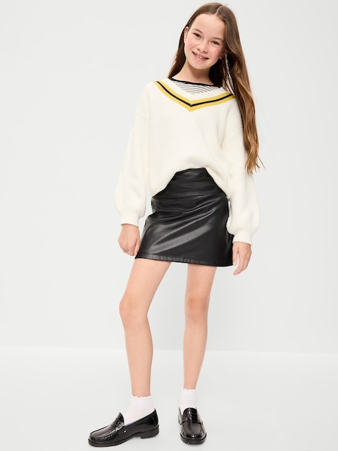Faux-Leather Skirt for Girls