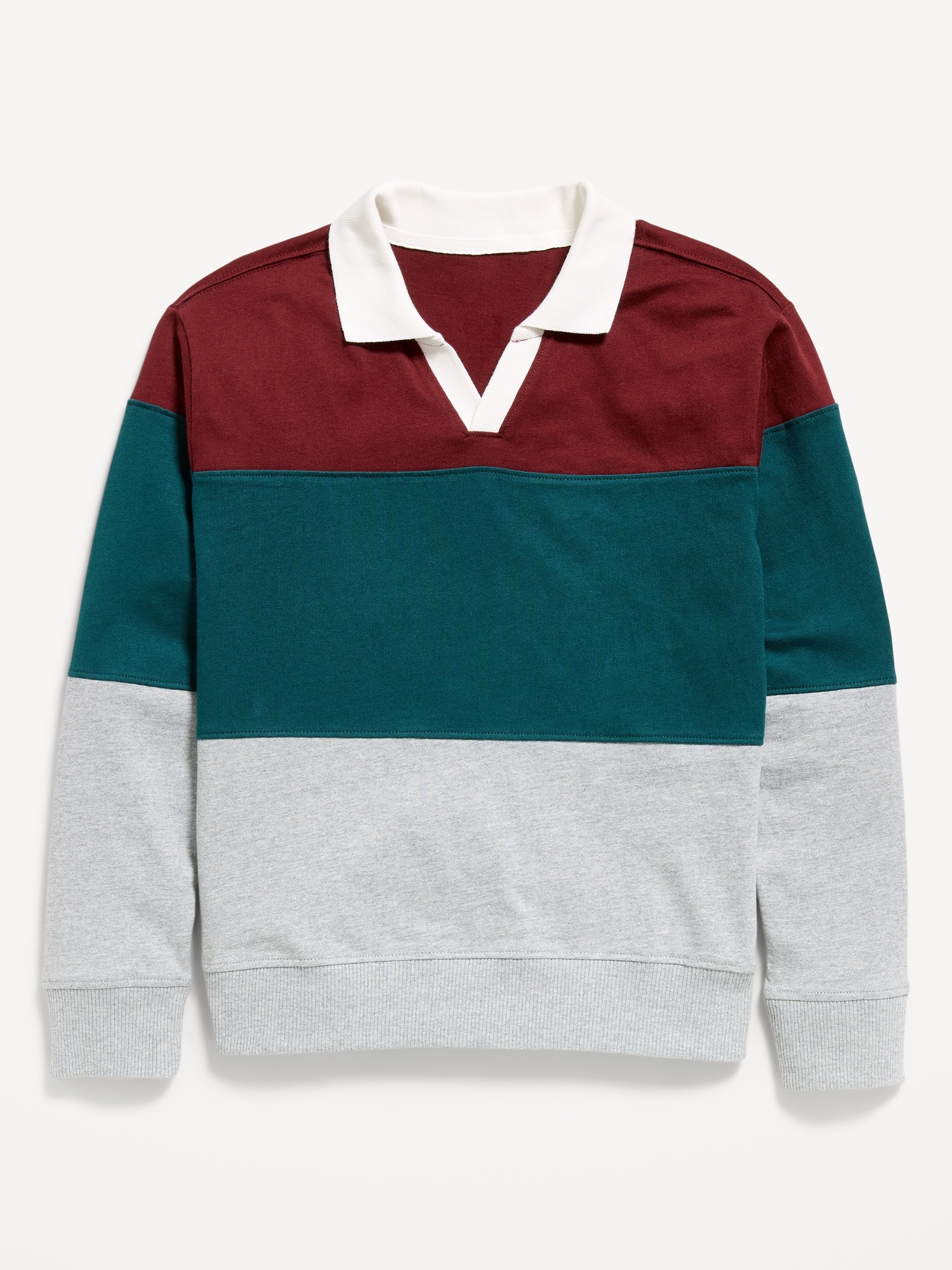 Long-Sleeve Collared Sweater for Boys