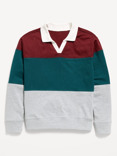 Long-Sleeve Collared Sweater for Boys
