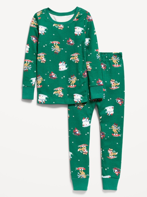 Printed Snug-Fit Pajama Set for Toddler & Baby