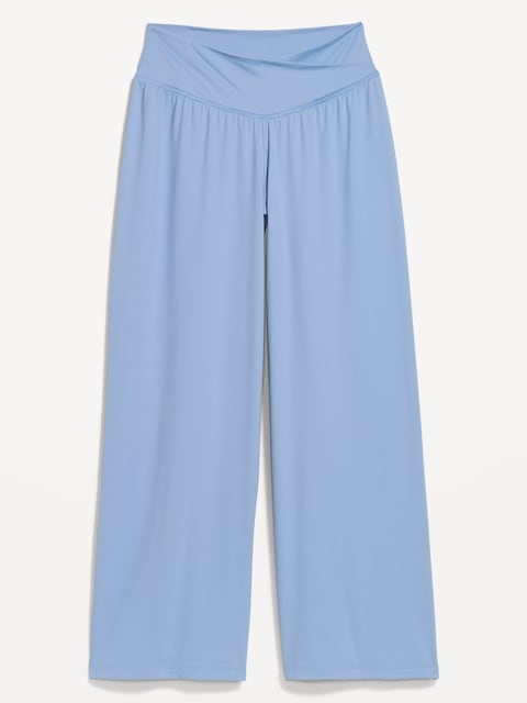 Crossover-Waist StudioSmooth Wide-Leg Pants