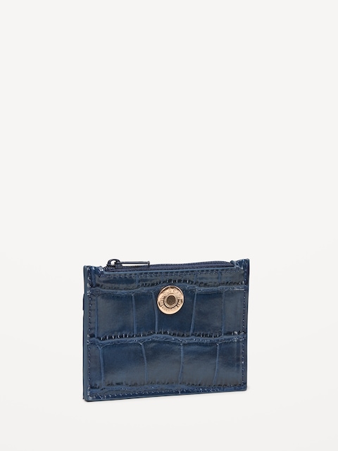 Croc-Embossed Card Holder
