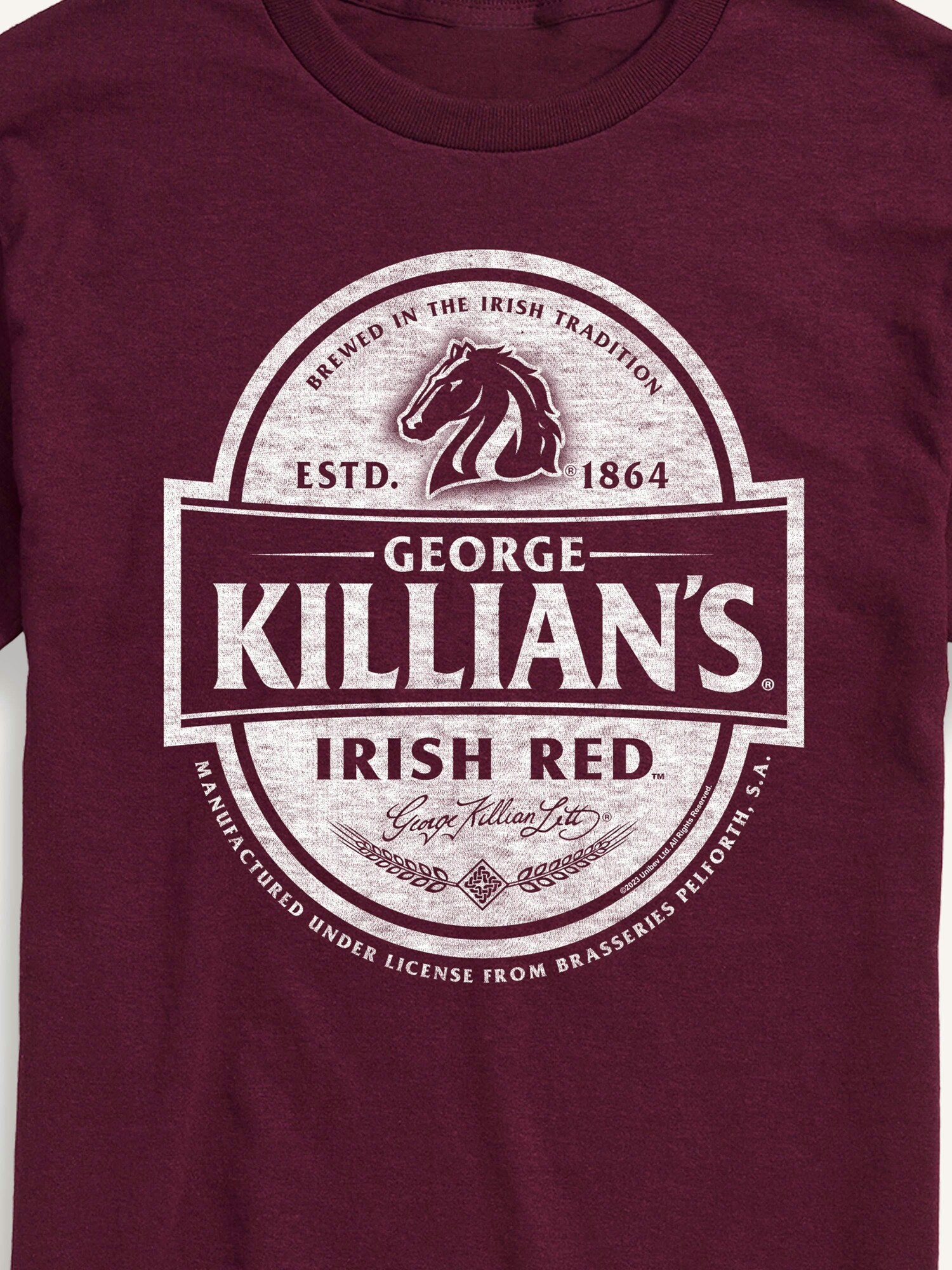 Мужская футболка Old Navy Killians Label Short Sleeve Graphic, цвет: Тёмно-бордовый — фото 2