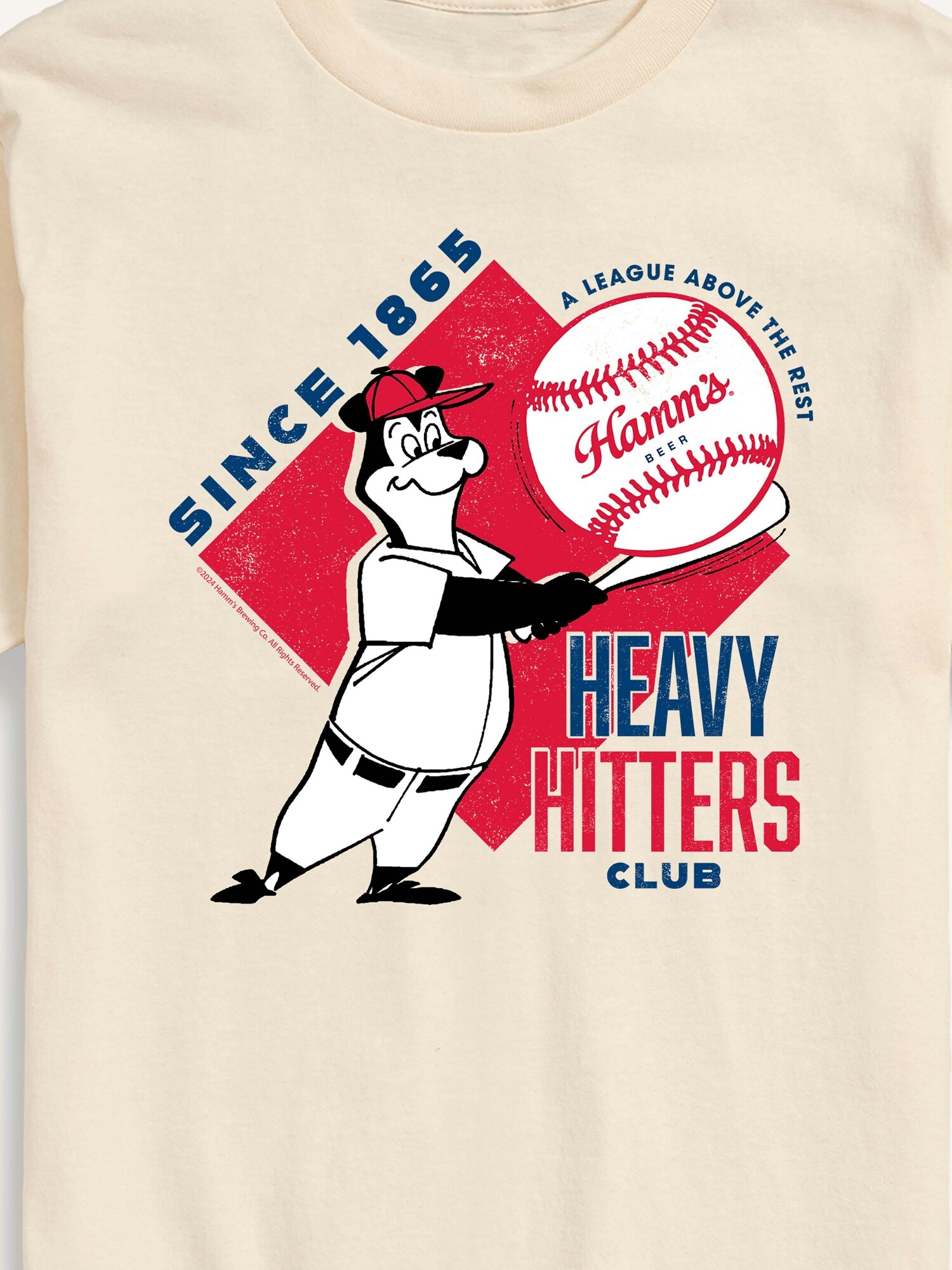 Мужская футболка Old Navy Hamms Heavy Hitters Club Short Sleeve Graphic, цвет: Кремовый — фото 2