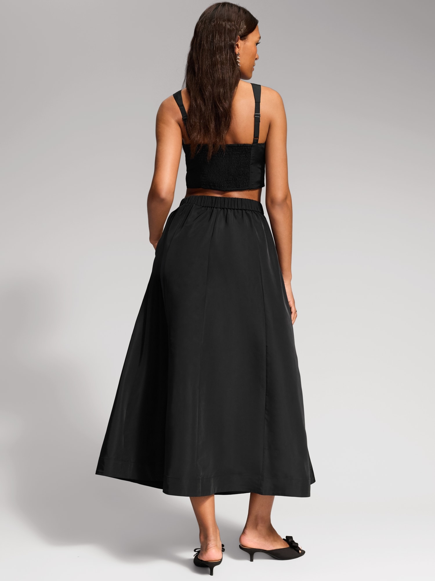 The Occasion by Old Navy Taffeta Midi Skirt
