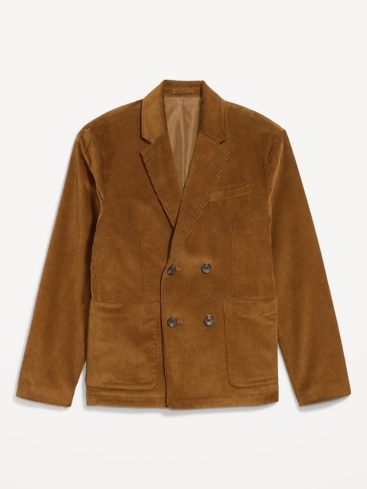 Double-Breasted Corduroy Blazer