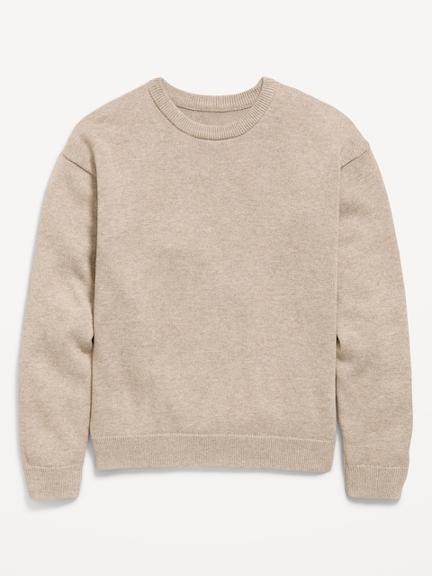Marled Crew-Neck Sweater for Boys