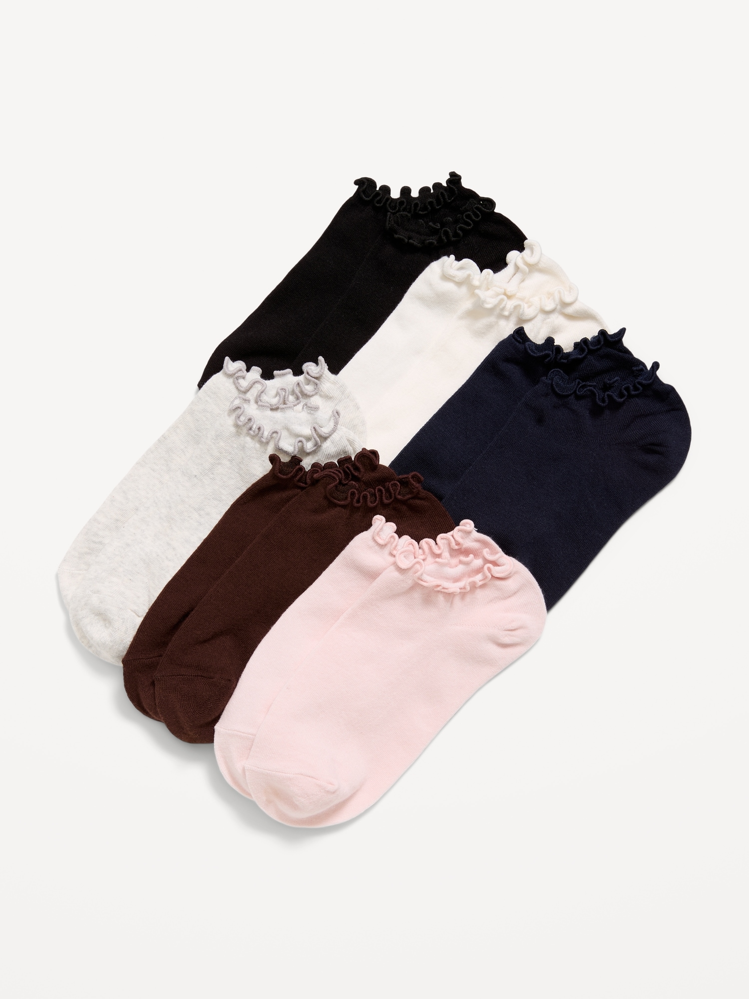 Ruffled Ankle Sock 6-Pack for Women