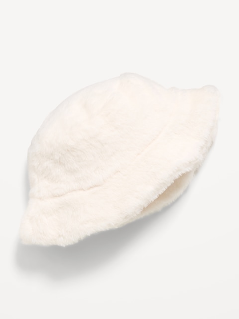 Faux-Fur Bucket Hat for Girls