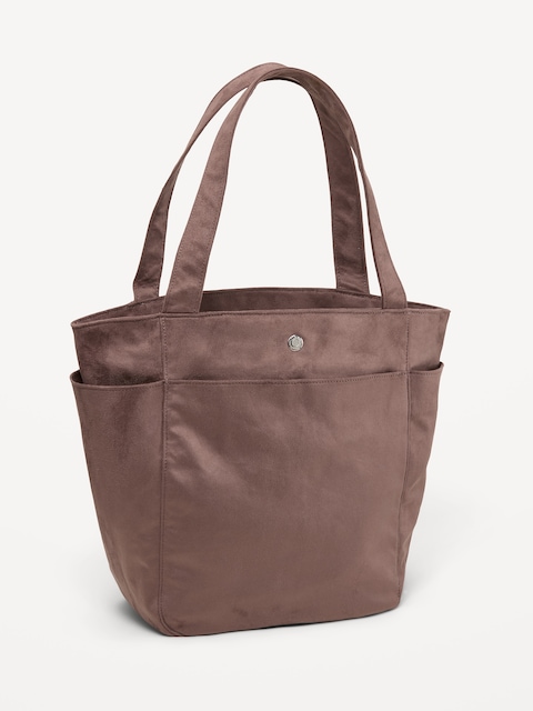 Faux-Suede Everyday Tote Bag