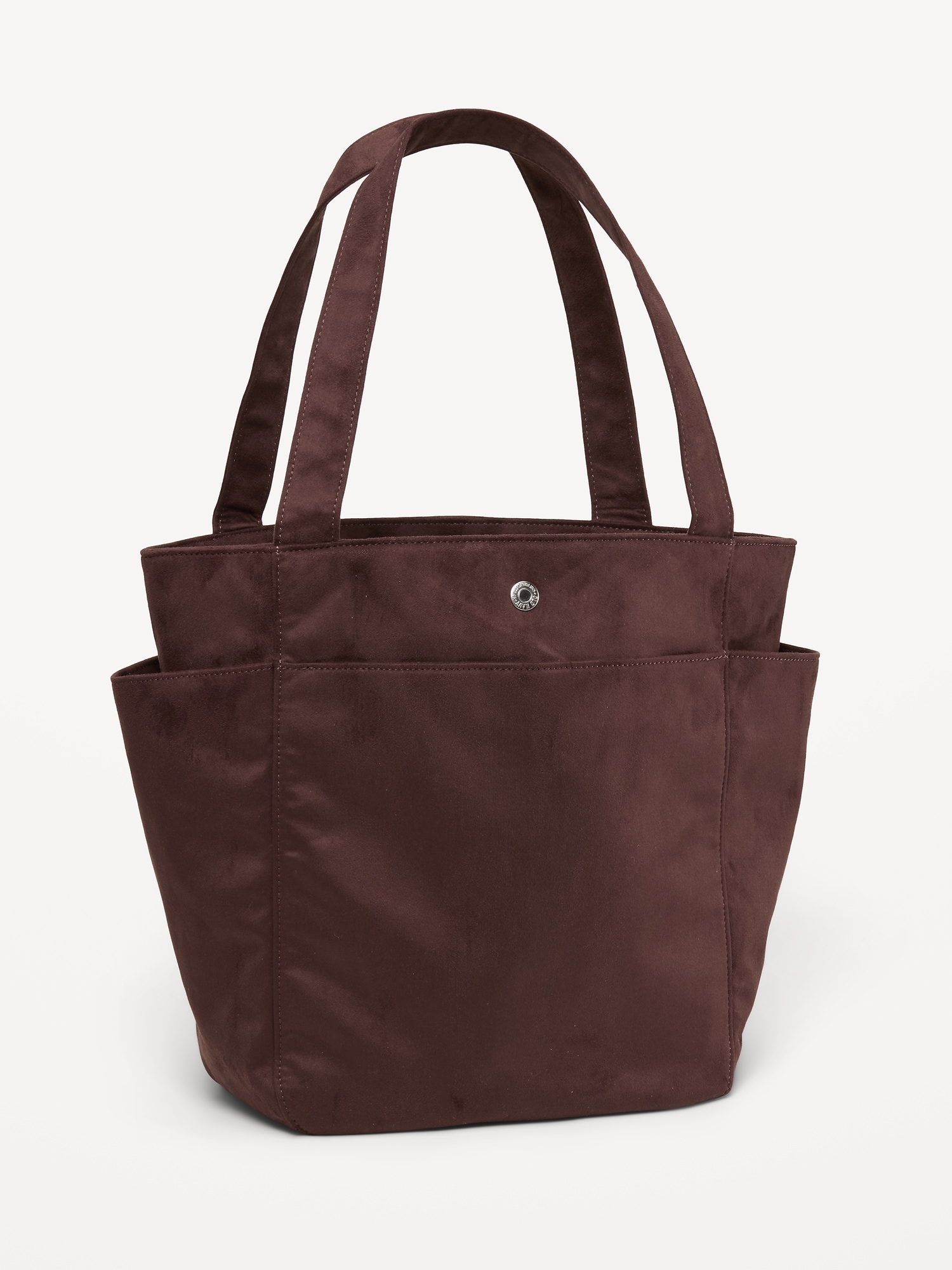 Faux-Suede Everyday Tote Bag