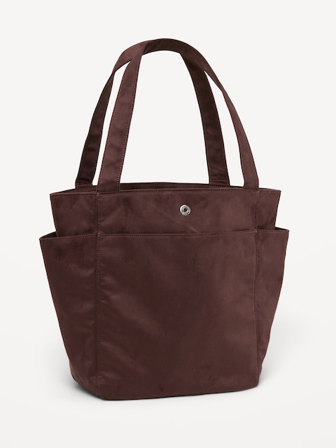 Faux-Suede Everyday Tote Bag