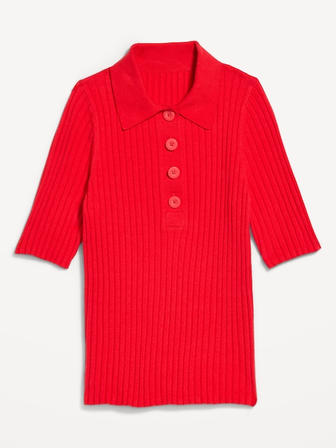 Short-Sleeve Ribbed Polo