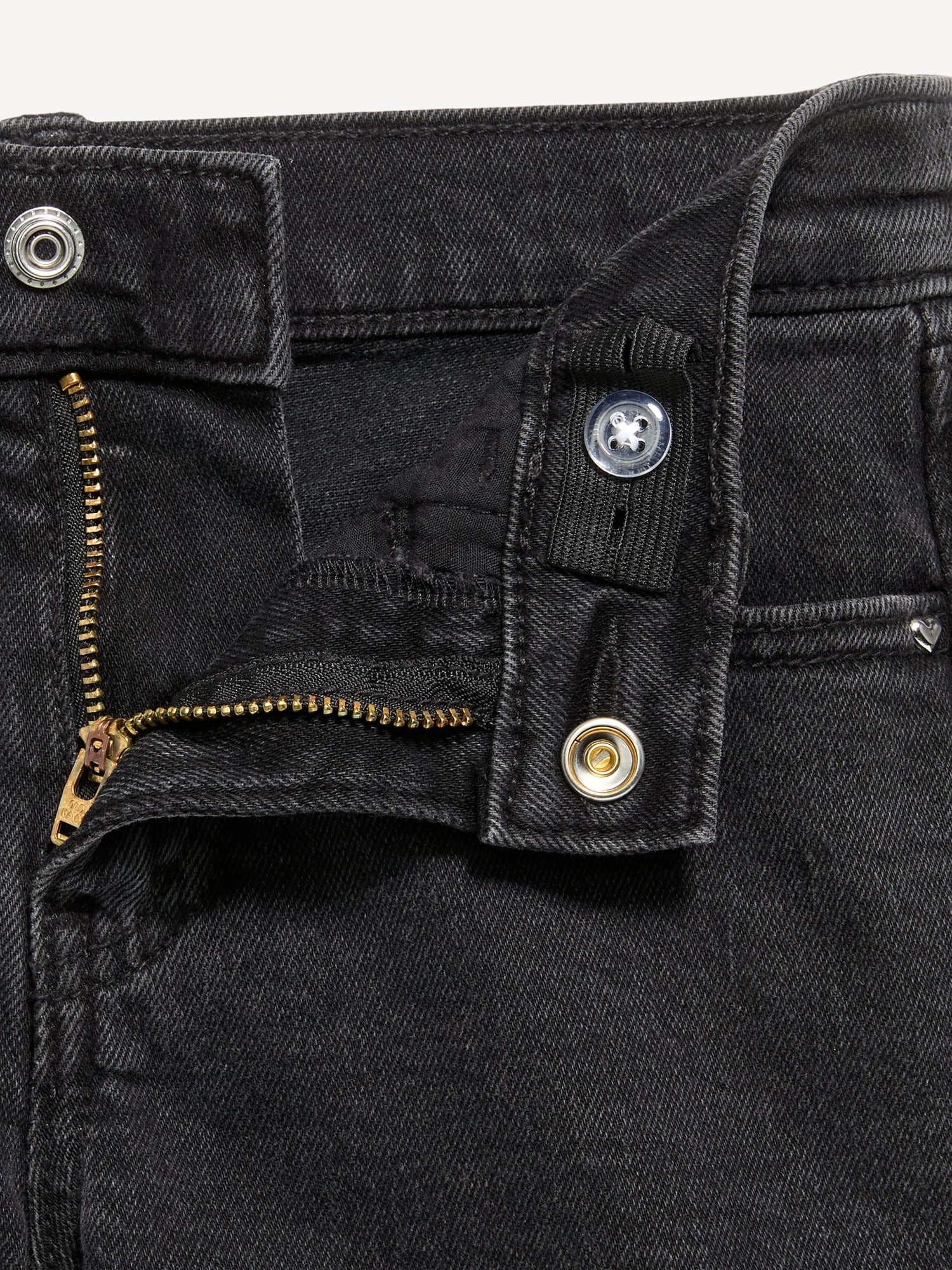 High-Waisted Jean Midi Shorts for Girls
