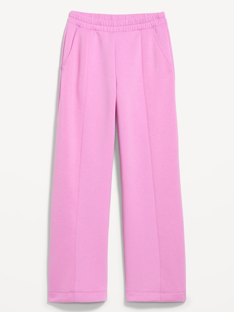 High-Waisted Bounce Fleece Wide-Leg Sweatpants
