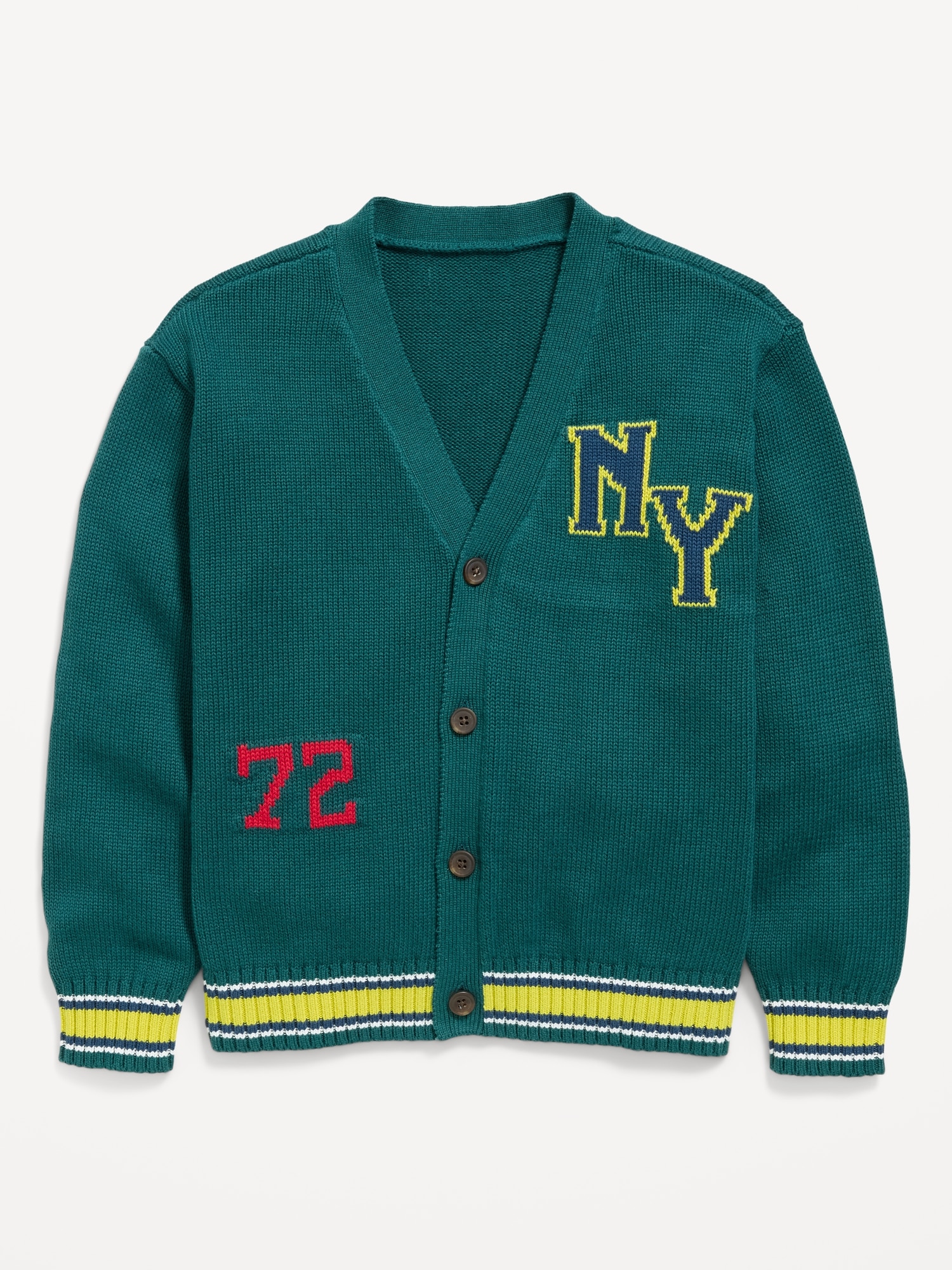 Oversized Graphic Cardigan Sweater for Toddler Boys