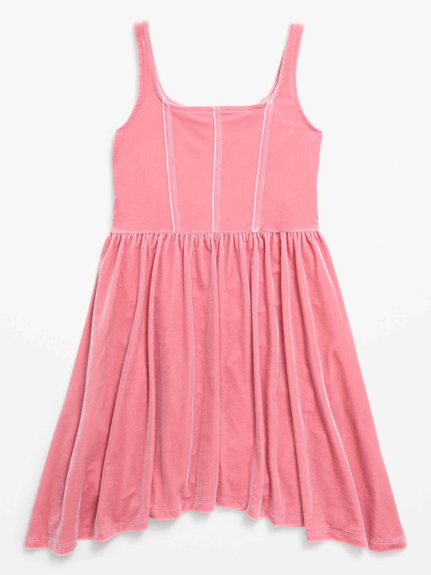 Sleeveless Fit and Flare Velvet Dress for Girls