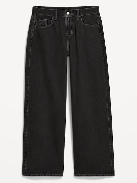 Curvy Wow Mid-Rise Baggy Wide-Leg Jeams
