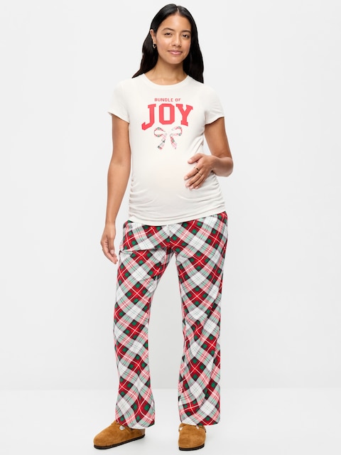 Maternity Printed Flannel Pajama Pants