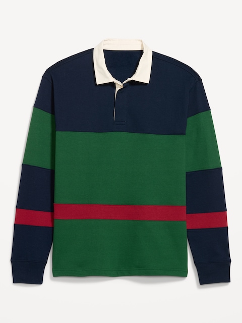 Long-Sleeve Rugby Polo Shirt