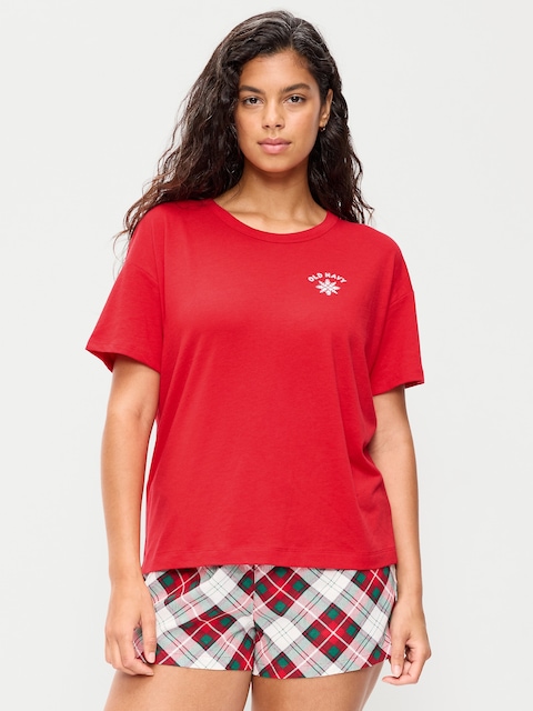 Short-Sleeve Graphic Pajama T-Shirt