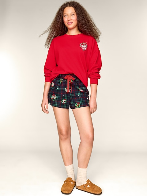 Old Navy x Disney Flannel Boxer Pajama Shorts for Women