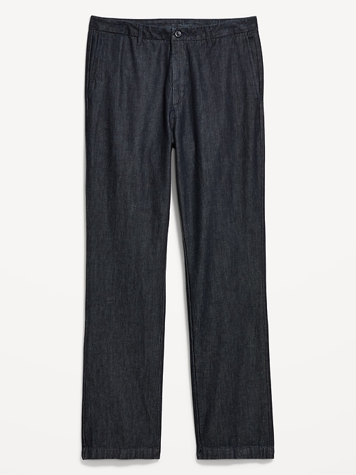 90s Straight-Fit Textured Twill Pants