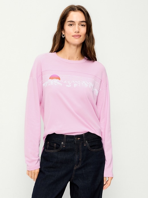 Loose Long-Sleeve Graphic T-Shirt | Old Navy