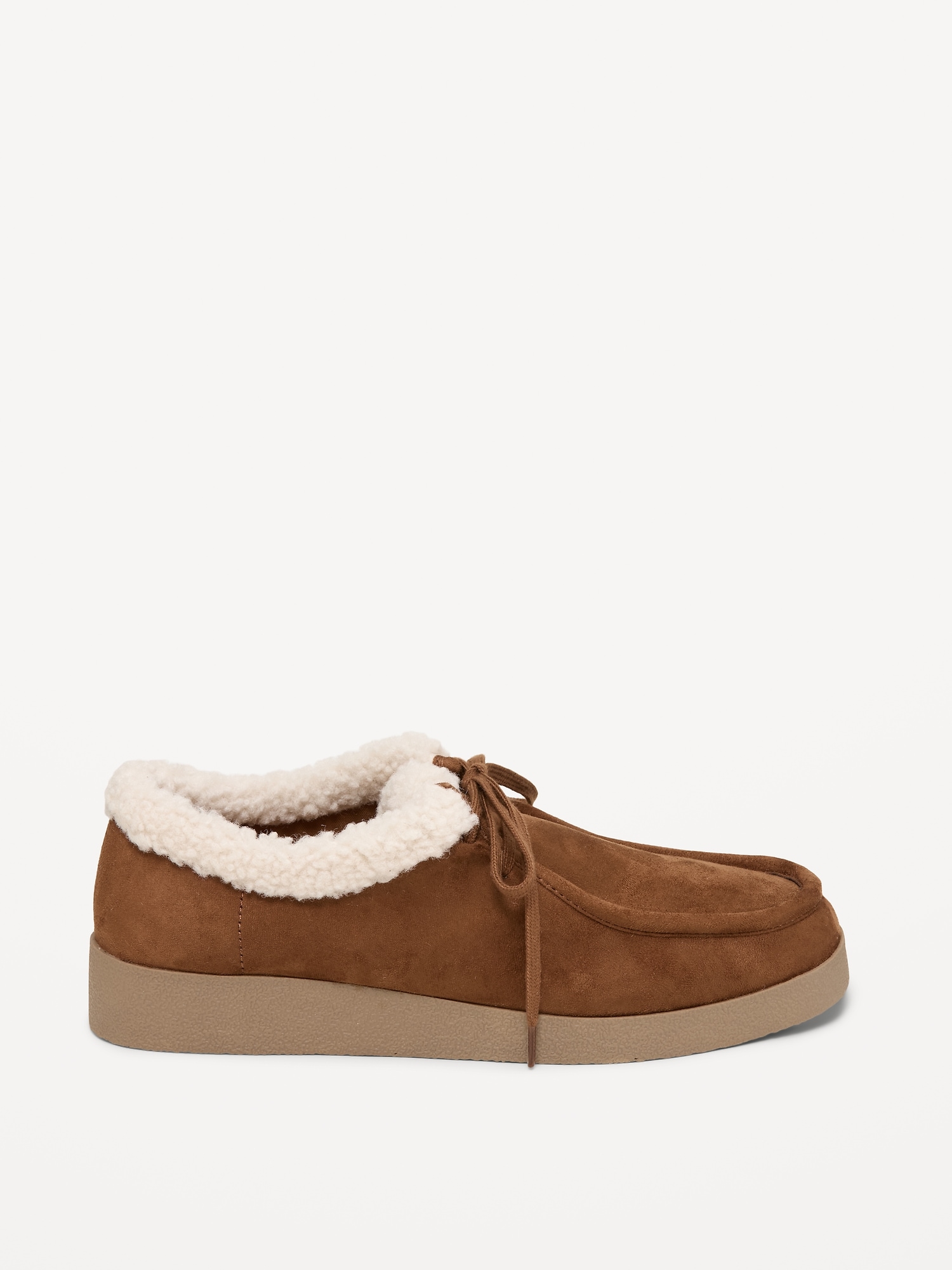 Sherpa-Lined Lace-Up Derby Shoes for Women
