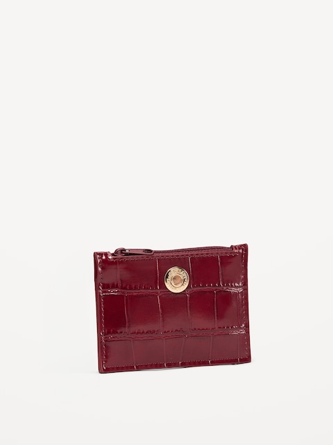 Croc-Embossed Card Holder