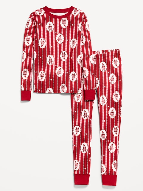 Gender-Neutral Printed Snug-Fit Pajama Set for Kids