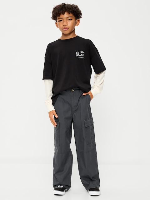 Baggy Cargo Ripstop Pants for Boys