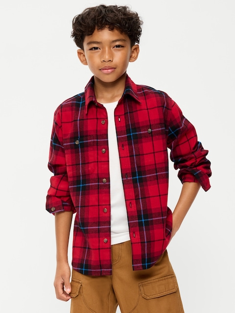 Long-Sleeve Flannel Shirt for Boys