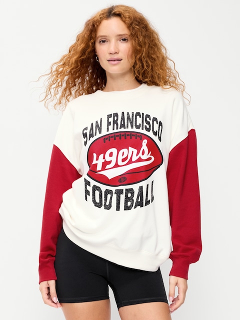 San Francisco 49ers Oversized Fleece Sweatshirt for Women