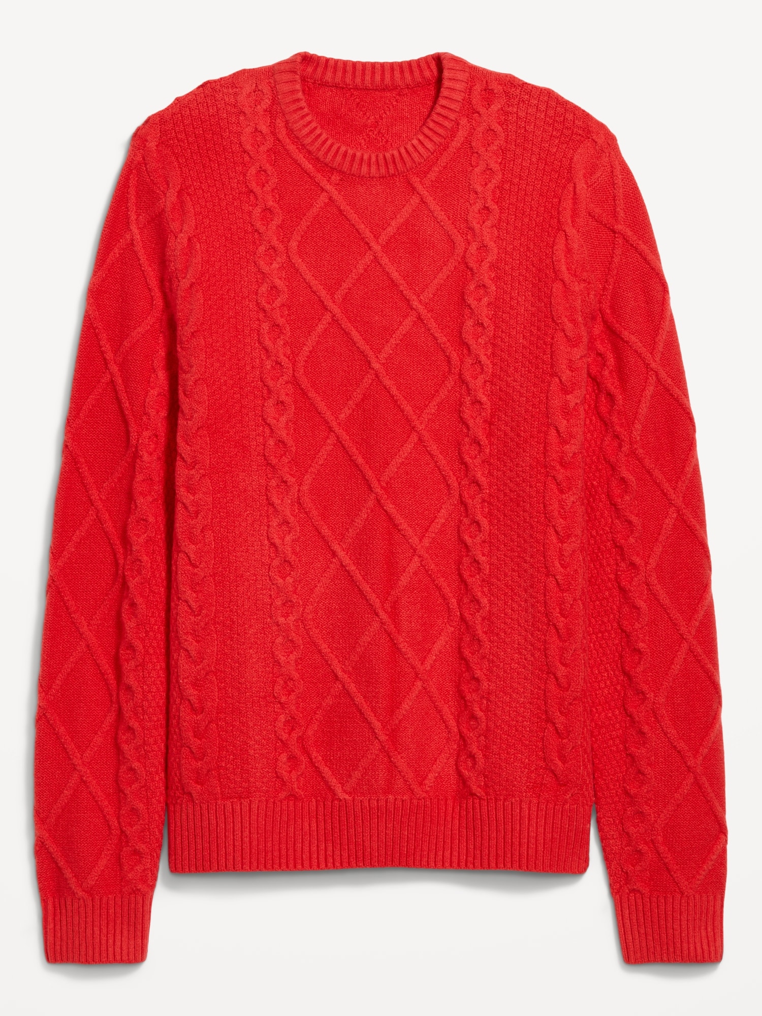 Cable-Knit Crew-Neck Sweater