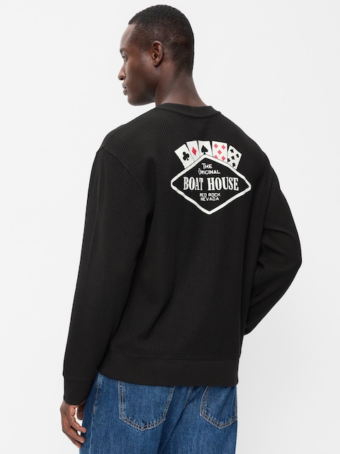 Crew-Neck Waffle Graphic T-Shirt