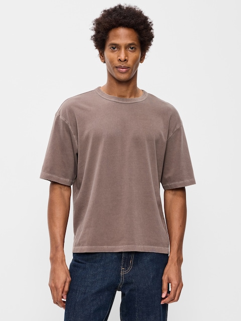 Garment-Dyed Heavyweight Cropped T-Shirt